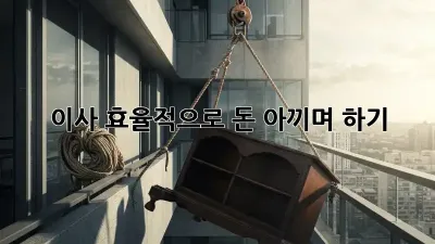 이사, 효율적으로 돈 아끼며 하기!