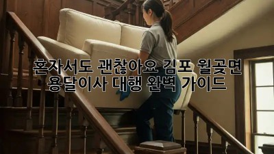 혼자서도 괜찮아요! 김포 월곶면 용달이사 대행 완벽 가이드
