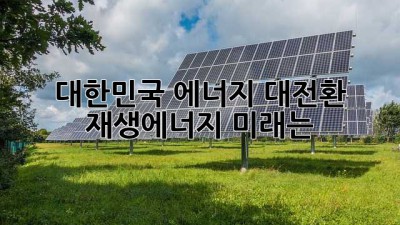 대한민국 에너지 대전환! 🚀 재생에너지 미래는? ☀️